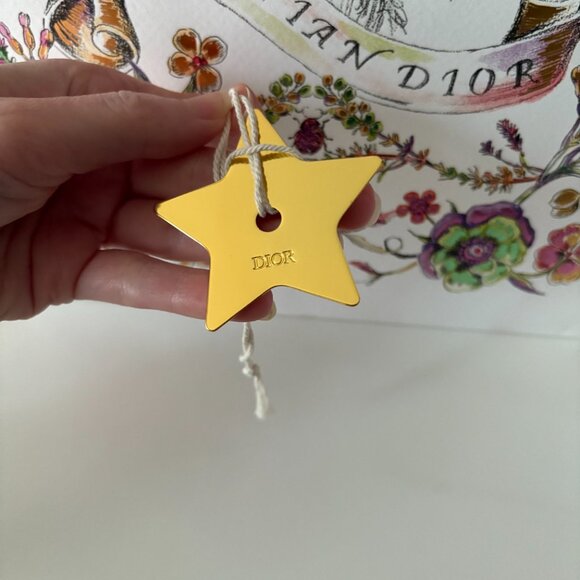 Authentic Dior Limited Edition Paper Shopping Bag w/ Ribbon, Gold Star and Paper - Picture 7 of 16